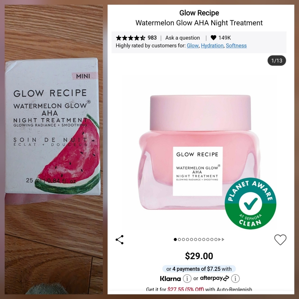 Glow Recipe Watermelon Glow Night Treatment 25ml